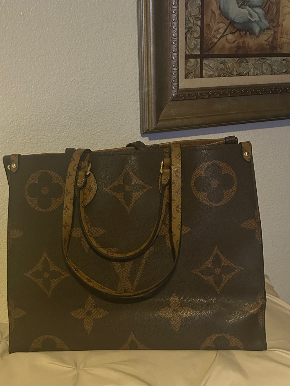 Source Unknown Brown Monogram Tote